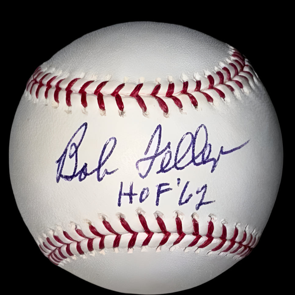 Bob Feller Autographed Rawlings Official ROMLB Baseball w/ HOF '62 Inscription - JSA COA